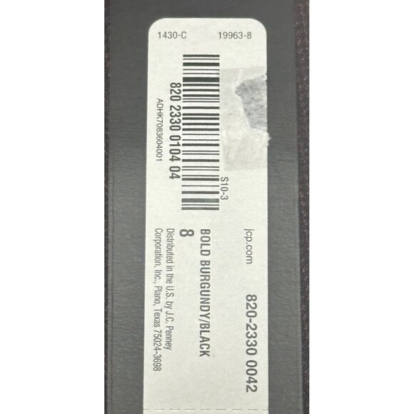 Worthington Burgundy Black Pencil Skirt Check Pattern Poly Blend Women's Size 8 - Picture 14 of 16